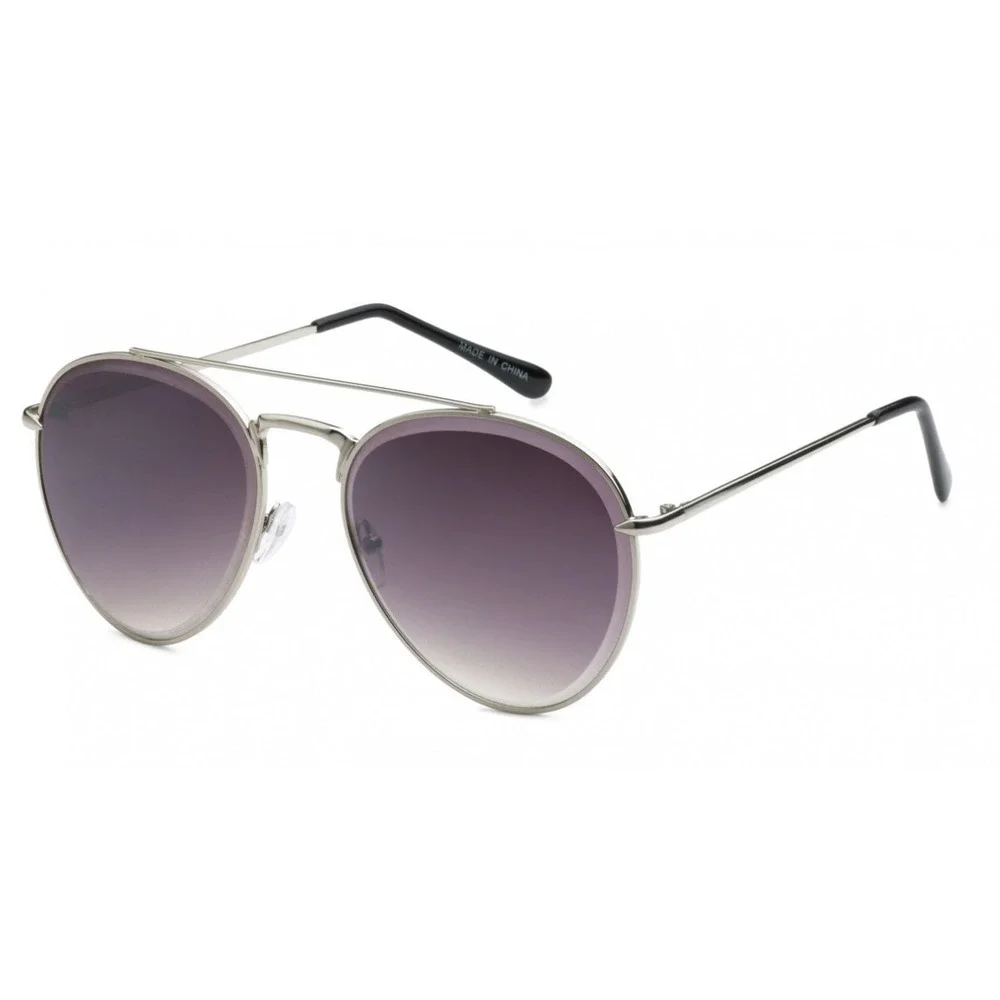 Sunglasses Fashion Classic Shades‎ Pilot UV400 Protection Silver Frame Gradient